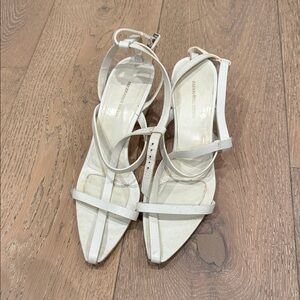 Alexander Wang White Strappy Heels